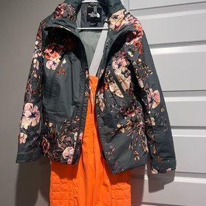 North face floral jacket shell